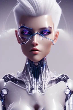 cyborg, white hair, sexy, perfect, real, dream
