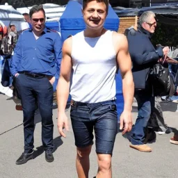 Volodymyr Zelensky wearing hot pants