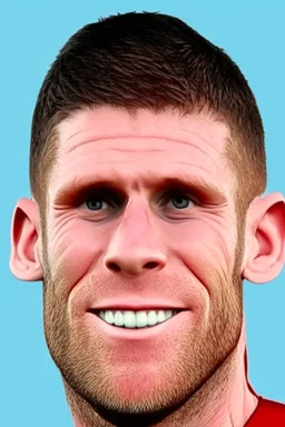 James Milner English football player cartoon 2d