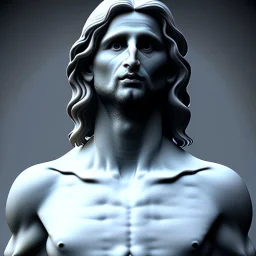 White Sculpture aragorn, full body, greek sculpture style, full body, fresco background, hyper realistic, 8k,