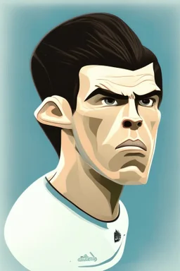 Gareth Bale Footballer football player cartoon 2d