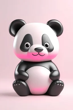 3d render cute panda, product design