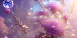 crystal subtle flower in a galactic ambiance beautiful fairy, transparent, delicate colors, in the foreground, full of details, smooth，soft light atmosphere, light effect，vaporwave colorful, concept art, smooth, extremely sharp detail, finely tuned detail, ultra high definition, 8 k, unreal engine 5, ultra sharp focus