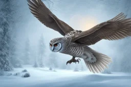 snow OWL wings attack