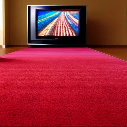 Carpet tunnel man in tv