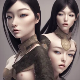 wonderfull japanese woman, black hair, detailed pattern, pattern, template, prototype, weaving 4k, realistic,