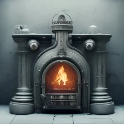 an viking fire place in old house, scary, zombie, steam punk, realistic, made in octane, cinematic, ultra-realistic, extremely detailed octane rendering, 8K, VRAY Super Real ar 2:3, dof photorealistic futuristic 50mm lens hard lighting dark gray tintype photograph, realistic lighting, sepia color