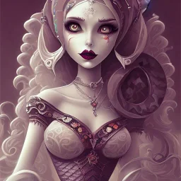 extrem tim burton style and disney style of the evil stepsisters, sharp focus, beautiful eyes