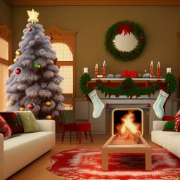 volumetric interior of old home with xmas tree is the background, painting of peter billingsley is a chubby kid with glasses, gripping a single Dark red soap bar, ((brown))argyle sweater,