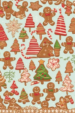 Create a bestselling notebook cover with a festive holiday theme. The design should feature a cheerful gingerbread motif and vibrant colors, evoking the warmth and joy of the season. Incorporate traditional holiday symbols for an eye-catching and must-have look during the holidays.