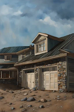 painting of a home on the Canadian Atlantis coast