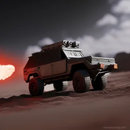 Gi joe driving White lunar armored rover with claw, lava, combat, explosionS