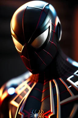 spider-man, blacksuit, face, marvel comics, photorealism, hdr, 16k, octane effect, unreal engine, cinema 4d, POTRAIT