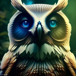 intricate details, realistic, octane, unreal engine, portrait, natural lighting,zoomed out + portrait, volumetric lighting, shiny,extreme detail, Photorealism, High detail, Hyper realistic Owl in forest, macro lens blur,abstract paint, sharp,ef 85mm 5.6, focus, trending by artstation, cinematic