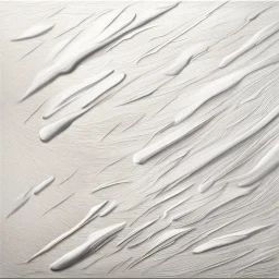 Hyper Realistic White Oil-Paint Brush Patches Texture on Canvas