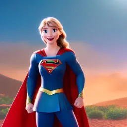 Supergirl with abs