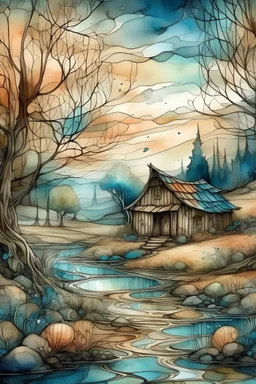 The place where the Dream and its followers live. Watercolor, fine drawing, beautiful foret, pixel graphics, lots of details, pastel aqua colors, delicate sensuality, realistic, high quality, work of art, hyperdetalization, professional, filigree, hazy haze, hyperrealism, professional, transparent, delicate pastel tones, back lighting, contrast, fantastic, nature+space, Milky Way, fabulous, unreal, translucent, glowing