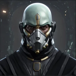 star wars bald male corellian pilot wearing pearlescent black and gunmetal grey First Order special forces heavy assault stealth commando armor and helmet with gold trim inside the jedi temple, hyperdetailed, dynamic lighting, hyperdetailed background, 8k resolution, volumetric lighting, light skin, fully symmetric details