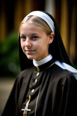 Blonde sweet nun