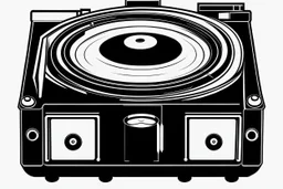 technics.1210,turntable clipart style simple stencil