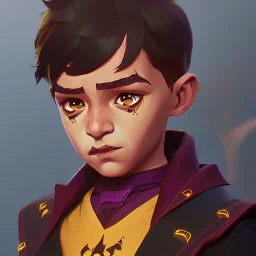 Portrait of a little warlock kid by Nick Harris