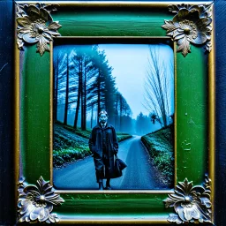 Daguerrotype frame old landscape odd creepy green grey obsessive nostalgia weird