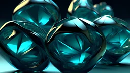 abstract 3D rendered geometric glass fractals