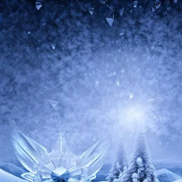 celestial, reflection, ice crystals, snow, icicles