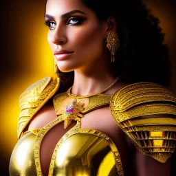 Ultra detailed fullbody Portrait in oil on canvas of beautiful busty Yasmin Saint seya escorpion gold armor, extremely detailed digital painting, extremely detailed face,crystal clear Big Glowing eyes, mystical colors ,perfectly centered image, perfect composition, rim light, beautiful lighting, 8k, stunning scene, raytracing, anatomically correct, in the style of robert e howard and Ken Kelley and Ohrai Noriyoshi and Simon Bisley and tomzj1