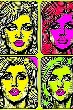 Vintage pop art style, coin