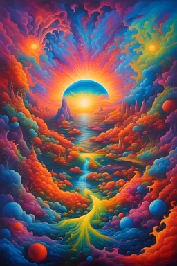 vibrant psychedelic oil painting image, airbrush, art image - no more question
