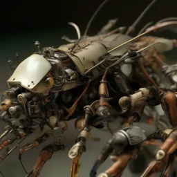 horror, swarming mechanical robotic insects, bugs, cockroaches, flies, spiders, ticks, parasites screaming person, pain, decay