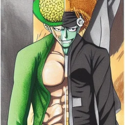 zoro, one piece, green