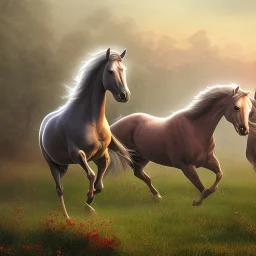  rearing horse full body field background