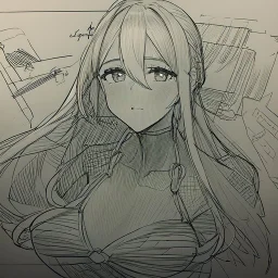 Drawing sketches Supermodel