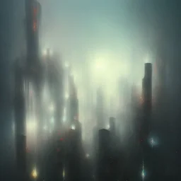 photographic camera in abstract style. fog and smoke in atmosphere. bokeh, lens flare. Dark mood. Dripping paint. oil on canvas, high detailed. beksinski