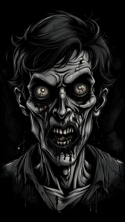 my face in horror style