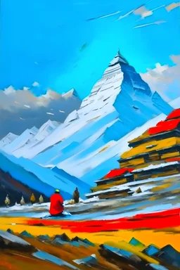 unseen painting arts of Kailash parvat beyond the limits