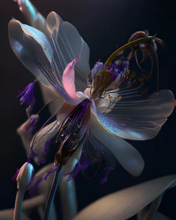 houdini render, highly sharpen detailed beautiful photography of flower, hybrid beautiful photography dragonfly hide in flower, electric, holographic sketch orchid,sharp focus, low contrast, dynamic lighting, elegant, harmony, beauty, masterpiece, by durero, by moebius, by josan gonzalez, lips, ultra lots of high detail, octane render, 8k