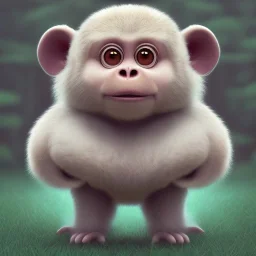 pixar art style of cute fat baby monkey in natural environment, monotone color, full body, by mobeius, au naturel, hyper detailed, digital art, trending in artstation, cinematic lighting, studio quality, smooth render, unreal engine 5 rendered, octane rendered, art style by klimt and nixeu and ian sprigger and wlop and krenz cushart