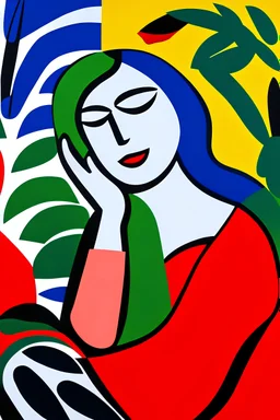 vrouw in matisse stijl