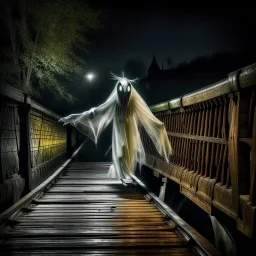 THE GHOST IS STILL DANCING AT NIGHT ON THE OLD BRIDGE