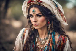 photo portrait of a beautiful gypsy