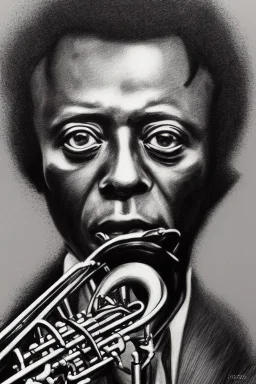 Miles Davis portrait, 8k resolution, detailed skin, detailed hair, r_drawings_rene, scribble, scribble drawing, scribble art, deviantart, rdrawings25