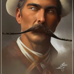 portrait,"Insanely detailed photograph of a male western mustachioed crossbowman", charo detailed, sequenced Sombrero, detailed D20 flair, digital painting, artstation, concept art, smooth, sharp focus, illustration, art by artgerm and greg rutkowski and alphonse mucha, 8 k,fantasy, unreal engine