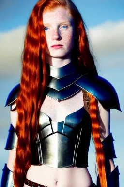 (strikingly beautiful 16 year old charming teen girl:1.2) with (long ginger hair:1.1) and (freckles:1.2) wearing (skimpy leather fantasy armour with halter top and thong:1.3) and (medium cleavage:1.2), tracing, ambient light, highres, (hyperrealistic:1.2), (perfect face:1.1) intricate (high detail:1.1) body, beautiful detailed eyes, plump lips, fantasy theme, Model hash: ddc3021b