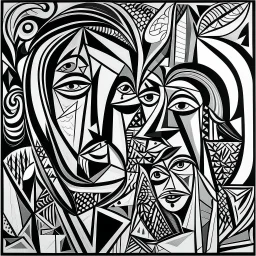 picasso only lines black and white