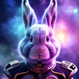 galaxies, spirals, space, nebulae, stars, smoke, iridescent, intricate detail, in the shape of a rabbit, fur wearing color diamonds, octane render, 8k, --q 2 --ar 2:3 --uplight