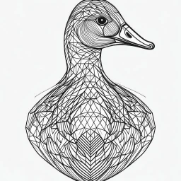 Goose, front view, mandala, minimal lines, cartoon, white back ground color, real style, realistic, minimalistic, minimal black line art, line art, crisp line art, unique coloring sheet, outlined, outline, crisp, crisp line edges, illustration, thin lines, crisp clear lines, line art, clean line art, unique, 8k, amazing, masterpiece, no colors, no dark color, no black color, avoid thick black, minimalistic line edges, pure white back ground, image character full fit to page,