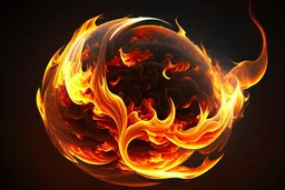 Swirling fire ball